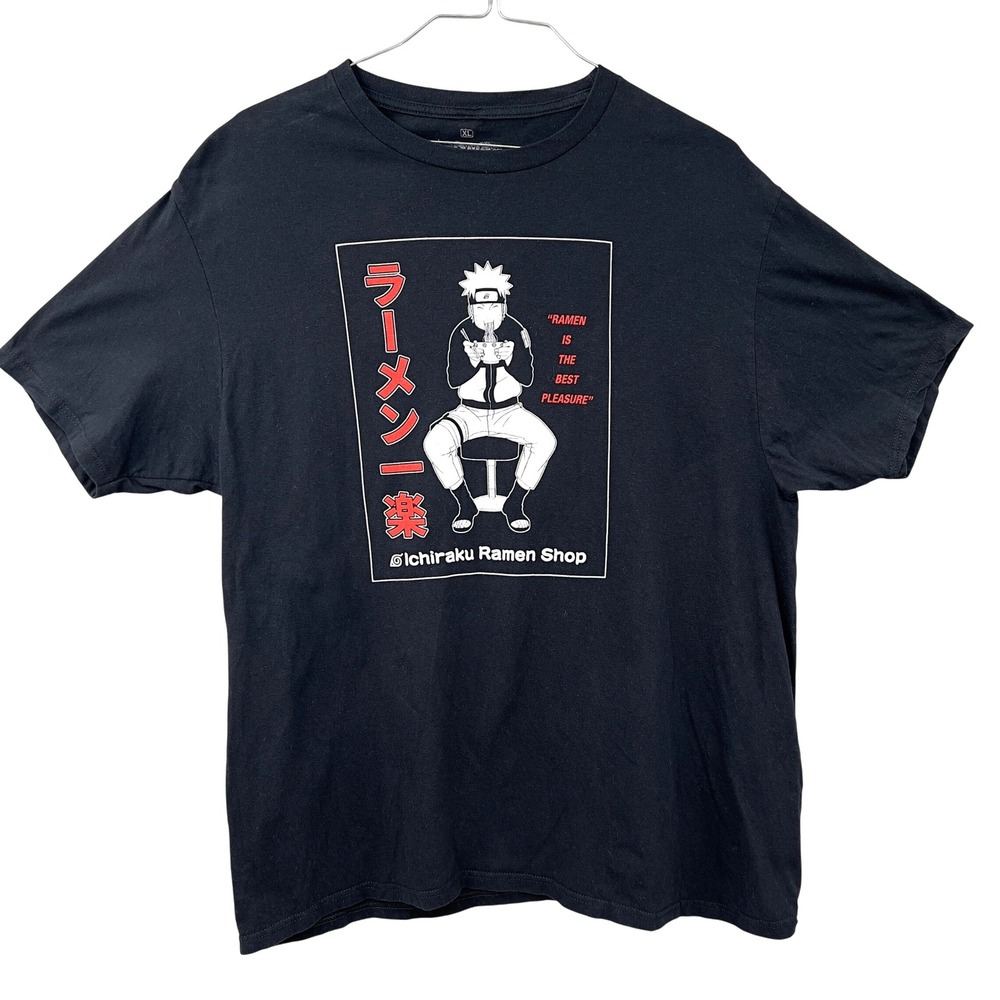 Naruto Shippuden Ichiraku Ramen Shop Graphic T Shirt Mens XL Black‎ Anime